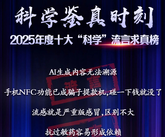 2025年度十大“科学”流言求真榜揭晓